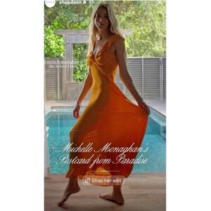 Doen Arleen Orange Maxi Dress NEW